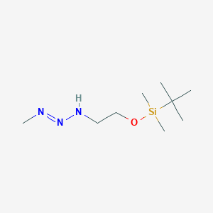 molecular formula C9H23N3OSi B8584853 (1E)-3-(2-{[tert-Butyl(dimethyl)silyl]oxy}ethyl)-1-methyltriaz-1-ene CAS No. 113274-22-9