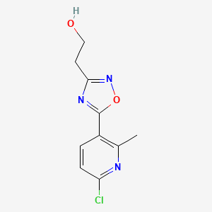 molecular formula C10H10ClN3O2 B8584883 2-[5-(6-Chloro-2-methylpyridin-3-yl)-1,2,4-oxadiazol-3-yl]ethanol 