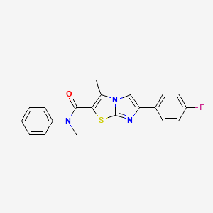 molecular formula C20H16FN3OS B8584893 6-(4-fluorophenyl)-N,3-dimethyl-N-phenylimidazo[2,1-b]thiazole-2-carboxamide 