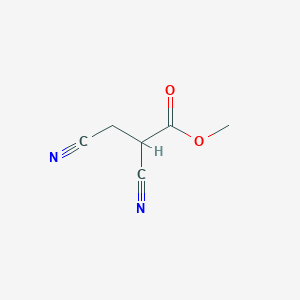 molecular formula C6H6N2O2 B8584899 Methyl 2,3-dicyanopropanoate CAS No. 61760-68-7