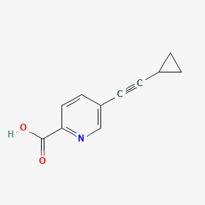 molecular formula C11H9NO2 B8584914 5-(2-cyclopropylethynyl)pyridine-2-carboxylic acid 