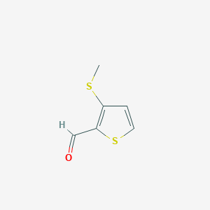 molecular formula C6H6OS2 B8584931 3-Methylthio-2-thiophenecarboxaldehyde 