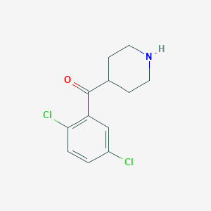 molecular formula C12H13Cl2NO B8584950 (2,5-Dichloro-phenyl)-piperidin-4-yl-methanone 
