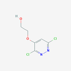 molecular formula C6H6Cl2N2O2 B8585005 2-[(3,6-Dichloro-4-pyridazinyl)oxy]ethanol 