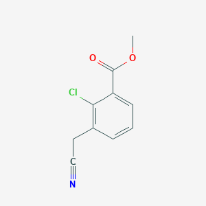 molecular formula C10H8ClNO2 B8585013 Methyl 2-chloro-3-(cyanomethyl)benzoate 