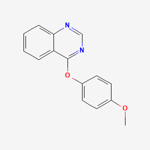 molecular formula C15H12N2O2 B8585022 4-(4-Methoxyphenoxy)quinazoline CAS No. 93866-13-8