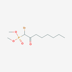 molecular formula C10H20BrO4P B8585032 Dimethyl (1-bromo-2-oxooctyl)phosphonate CAS No. 61408-89-7