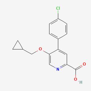 4-(4-chlorophenyl)-5-(cyclopropylmethoxy)pyridine-2-carboxylic acid