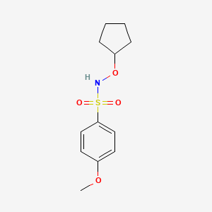 molecular formula C12H17NO4S B8585057 N1-(cyclopentyloxy)-4-methoxy-1-benzenesulfonamide 