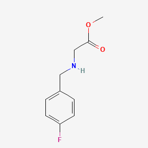 molecular formula C10H12FNO2 B8585122 (4-Fluoro-benzylamino)-acetic acid methyl ester 