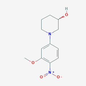 molecular formula C12H16N2O4 B8585151 (3S)-1-[3-(methyloxy)-4-nitrophenyl]-3-piperidinol 