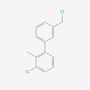 molecular formula C14H12Cl2 B8585167 3-(3-Chloro-2-methylphenyl)benzyl chloride 