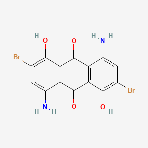 molecular formula C14H8Br2N2O4 B8585173 4,8-Diamino-2,6-dibromo-1,5-dihydroxyanthracene-9,10-dione CAS No. 55144-11-1