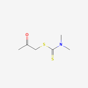 molecular formula C6H11NOS2 B8585228 Carbamic acid, dimethyldithio-, acetonyl ester CAS No. 19204-12-7