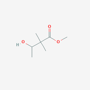 molecular formula C7H14O3 B8585239 Methyl 3-hydroxy-2,2-dimethylbutanoate 