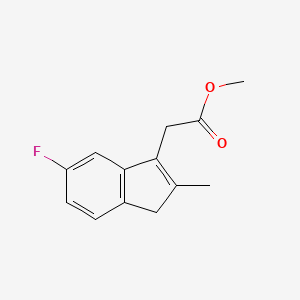 molecular formula C13H13FO2 B8585248 Methyl (5-fluoro-2-methyl-1H-inden-3-yl)acetate CAS No. 37794-13-1