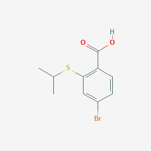 molecular formula C10H11BrO2S B8585250 4-Bromo-2-(isopropylthio)benzoic acid 