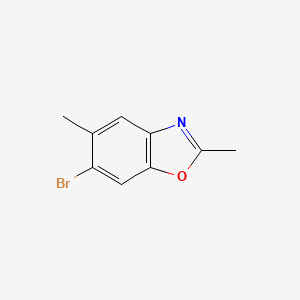 molecular formula C9H8BrNO B8585252 6-Bromo-2,5-dimethylbenzoxazole 