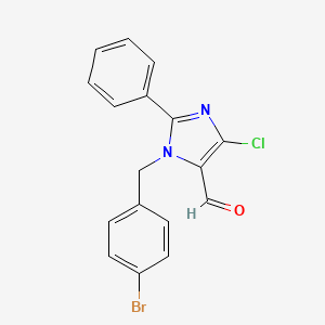 molecular formula C17H12BrClN2O B8585267 3-(4-Bromobenzyl)-5-chloro-2-phenyl-3H-imidazole-4-carbaldehyde CAS No. 210824-76-3
