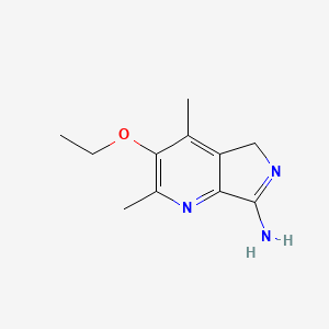 molecular formula C11H15N3O B8585278 3-ethoxy-2,4-dimethyl-5H-pyrrolo[3,4-b]pyridin-7-amine 