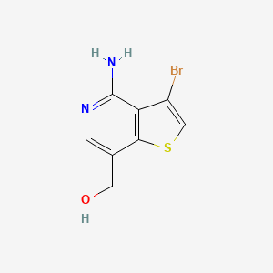 molecular formula C8H7BrN2OS B8585294 (4-Amino-3-bromothieno[3,2-c]pyridin-7-yl)methanol CAS No. 832697-60-6