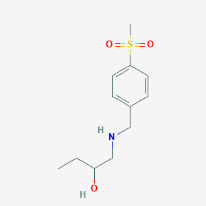 molecular formula C12H19NO3S B8585383 1-(4-Methanesulfonylbenzylamino)butan-2-ol 