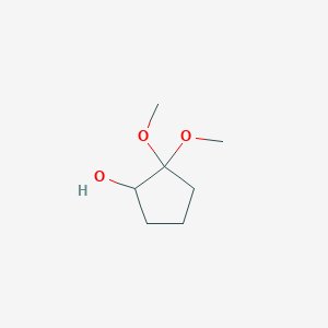 molecular formula C7H14O3 B8585403 2,2-Dimethoxycyclopentanol CAS No. 63703-33-3