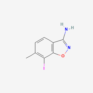 molecular formula C8H7IN2O B8585433 7-Iodo-6-methylbenzo[d]isoxazol-3-amine 
