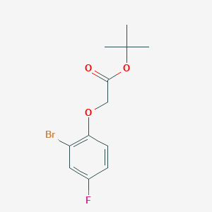 molecular formula C12H14BrFO3 B8585453 Tert-butyl(2-bromo-4-fluorophenoxy)acetate 