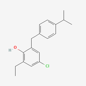 4-Chloro-2-ethyl-6-{[4-(propan-2-yl)phenyl]methyl}phenol