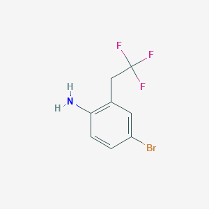 molecular formula C8H7BrF3N B8585489 2-(2,2,2-Trifluoro-ethyl)-4-bromo-aniline 