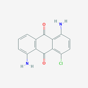 molecular formula C14H9ClN2O2 B8585520 1,5-Diamino-4-chloroanthracene-9,10-dione CAS No. 86965-31-3