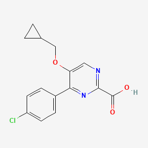 4-(4-chlorophenyl)-5-(cyclopropylmethoxy)pyrimidine-2-carboxylic acid