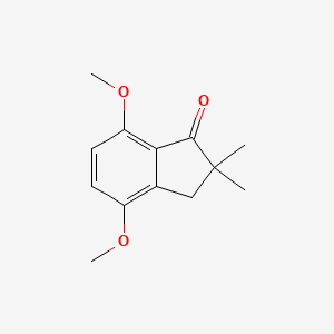 molecular formula C13H16O3 B8585543 2,3-Dihydro-4,7-dimethoxy-2,2-dimethyl-1H-inden-1-one 