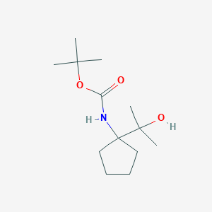 molecular formula C13H25NO3 B8585547 Tert-butyl [1-(1-hydroxy-1-methyl-ethyl)cyclopentyl]carbamate 