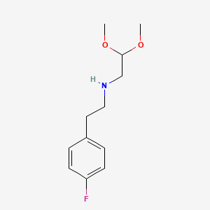 molecular formula C12H18FNO2 B8585555 N-(4-fluorophenethyl)-2,2-dimethoxyethanamine 
