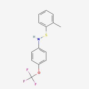molecular formula C14H12F3NOS B8585594 N-[(2-Methylphenyl)sulfanyl]-4-(trifluoromethoxy)aniline CAS No. 88693-53-2