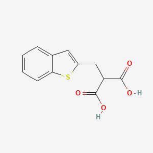 molecular formula C12H10O4S B8585608 2-(Benzo[b]thiophen-2-ylmethyl)malonic acid 