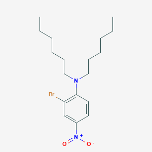 molecular formula C18H29BrN2O2 B8585617 2-bromo-N,N-dihexyl-4-nitroaniline 