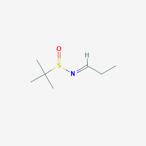 molecular formula C7H15NOS B8585632 (S,E)-2-methyl-N-propylidenepropane-2-sulfinamide 