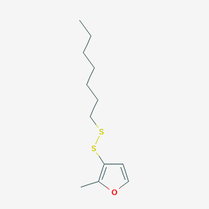 molecular formula C12H20OS2 B8585636 3-(Heptyldisulfanyl)-2-methylfuran CAS No. 61197-14-6