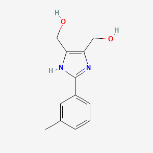 molecular formula C12H14N2O2 B8585649 [2-(3-Methylphenyl)-1H-imidazole-4,5-diyl]dimethanol CAS No. 61698-34-8