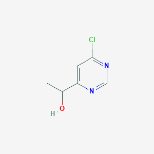 molecular formula C6H7ClN2O B8585676 1-(6-Chloro-4-pyrimidinyl)ethanol 