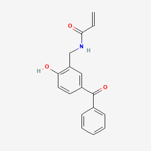 molecular formula C17H15NO3 B8585680 N-[(5-Benzoyl-2-hydroxyphenyl)methyl]prop-2-enamide CAS No. 137759-40-1