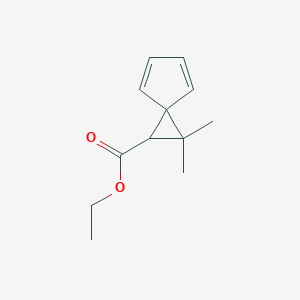 molecular formula C12H16O2 B8585735 Ethyl 2,2-Dimethylspiro[2.4]hepta-4,6-diene-1-carboxylate CAS No. 53018-37-4