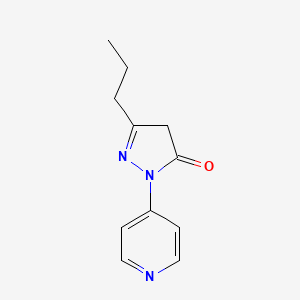 molecular formula C11H13N3O B8585742 2,4-dihydro-5-propyl-2-(4-pyridyl)-3H-pyrazol-3-one 