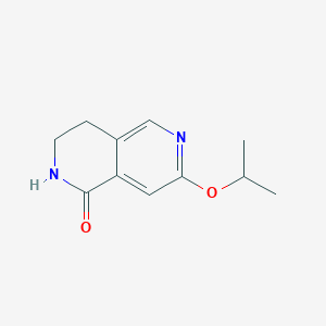 molecular formula C11H14N2O2 B8585789 7-(propan-2-yloxy)-3,4-dihydro-2,6-naphthyridin-1(2H)-one 