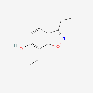 molecular formula C12H15NO2 B8585840 3-Ethyl-6-hydroxy-7-propylbenz[4,5]isoxazole 