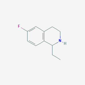 molecular formula C11H14FN B8585847 6-Fluoro-1-ethyl-1,2,3,4-tetrahydro-isoquinoline 