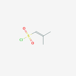 molecular formula C4H7ClO2S B8585849 2-Methylprop-1-ene-1-sulfonyl chloride 